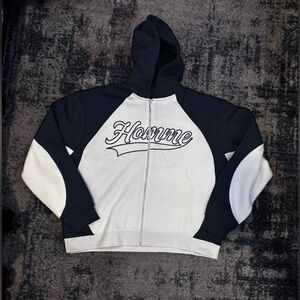 Black and White Homme Hoodie BoohooMan Mens L